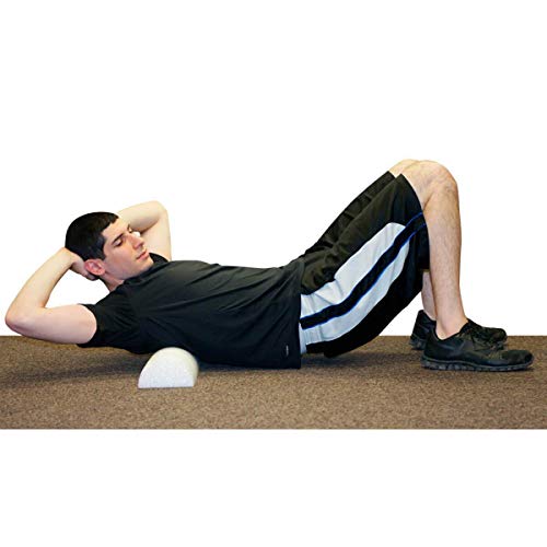 CanDo White PE Foam Rollers for Exercise, Finess, Muscle Restoration, Massage Therapy, Sport Recovery and Physical Therapy for Home, Clinics, Professional Therapy Round 6" x 30"