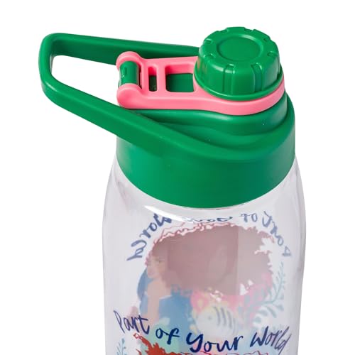 Silver Buffalo The Little Mermaid Ocean Of Dreams Water Bottle With Screw Lid, 28 Ounces, Multicolor
