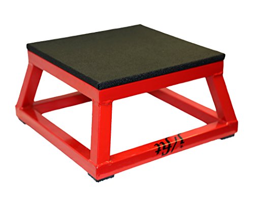 JFIT Plyometric Jump Box - 6", Red/Black