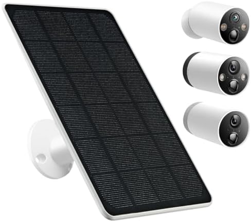Solar Panel for Tapo Outdoor Security Camera, 5W Solar Charger Compatible with TP-Link Tapo MagCam C425/C420/C400, 9.4ft Waterproof Charging Cable, 360°Adjustable Mount, 7.5 * 6.4 Inch