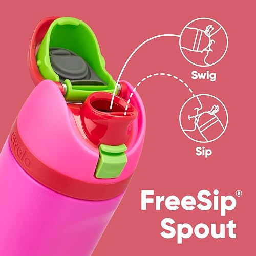 Owala FreeSip Insulated Stainless Steel Water Bottle with Straw for Sports and Travel, BPA-Free, 24oz, Foggy Tide