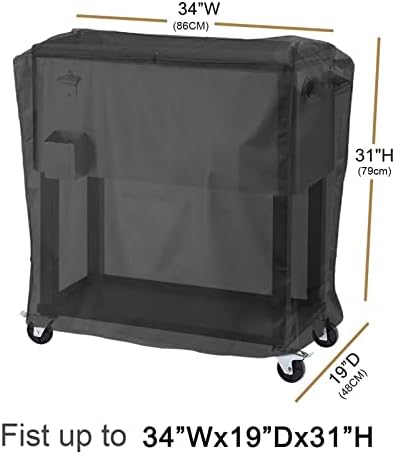 AKEfit Patio Cooler Cart Cover,Waterproof Ice Chest Cart Cover Fits 65-80 Quart Patio Party Ice Chest Rolling Cooler
