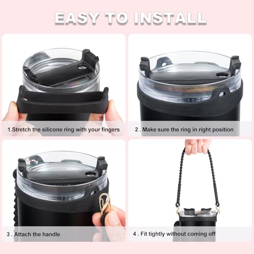 Carrier for Stanley Cup, Carriers with Strap for Stanley 30oz 40 oz 20 oz, Holder with Straps for Water Bottle, Holders for Tumbler with Strap, Carrier for Stanley Cup Accessories