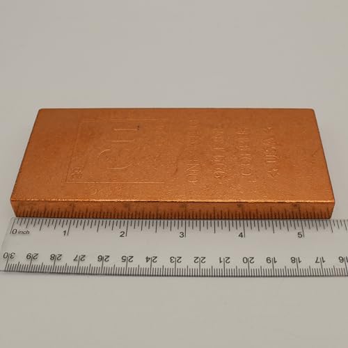 1 Kilo Copper Bar (Flat Style) .999 Pure Bullion with Periodic Table Element Design (1 kg) by Mint State Gold