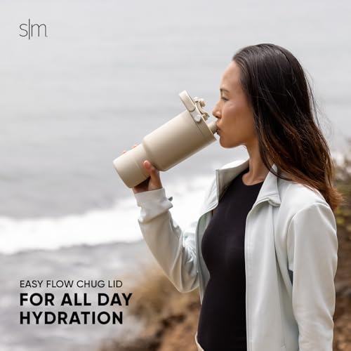 Simple Modern Trek Pivot | 30oz Flip Straw Tumbler with Handle | Water Bottle & Boot | Interchangeable Straw & Chug Lids | Insulated Stainless Steel Jug | Gym Sports Outdoors | Lavender Mist