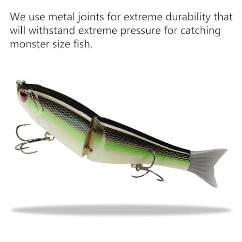 Bassdash SwimShad Glide Baits Jointed Swimbait Bass Pike Salmon Trout Muskie Fishing Lure