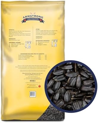 Armstrong Wild Bird Food Black Oil Sunflower Bird Seed, 35.3 Pounds - for Northern Cardinals, Blue Jays and Hairy Woodpeckers - Ideal for Outside Feeders
