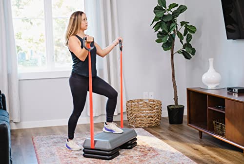 The Step (Made in USA) Original Aerobic Platform – Circuit Size Grey Aerobic Platform and Original Black Risers