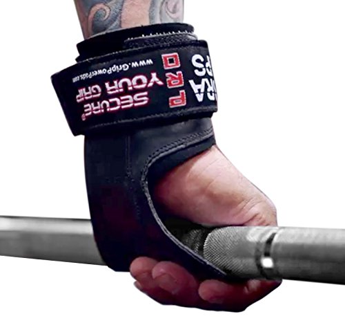 Cobra Grips PRO Weight Lifting Gloves Heavy Duty Straps Alternative Power Lifting Hooks Best for Deadlifts Adjustable Neoprene Padded Wrist Wraps Support Bodybuilding (PRO USA FLAG Leather)