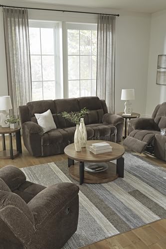 Signature Design by Ashley Frohn Urban Manual Rocker Recliner with Pillow-Top Arms, Dark Brown