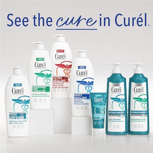 Curel Extreme Dry Hand Relief, Dermatologist Recommended, Long-Lasting Cream For Dry Hands, Paraben Free, Fragrance-Free Hand Lotion, 3 Oz, Pack of 3 (9 Oz Total)