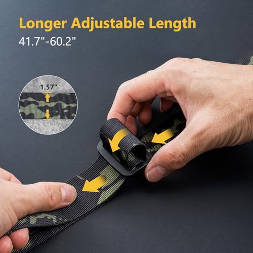 CVLIFE Two Point Sling Rifle Sling Adjustable Length Gun Sling for Outdoor Sport Camo Black