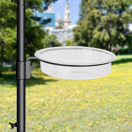 Bird Feeding Pole, 75 Inch 4 Hooks Heavy-Duty Feeder and Water Dispenser Shepherd Hook, Feeding Station With Ground Stake, Outside