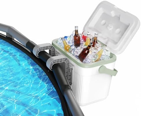 Pool Cooler, Portable Poolside Cooler Swimming Pool, Insulated Hard Cooler with Handle, Swimming Poolside Ice Chest Accessories, Suitable for Above Ground Pools, Parties, Family Gathering