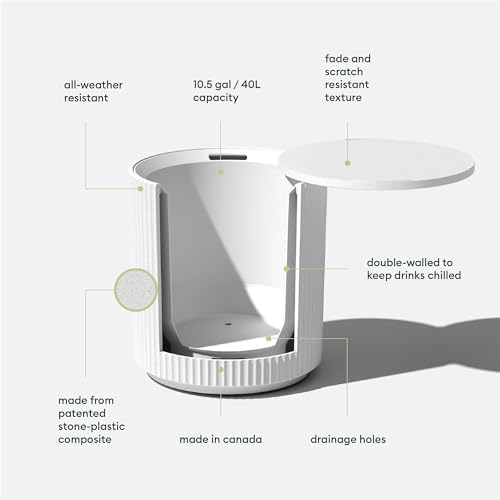Veradek Outdoor Cooler Side Table - 2 in 1 - Designed for use as Outdoor Side Table, Patio Decor and Ice Chest