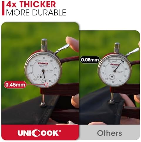 Unicook Grill Cover 65 Inch for Outdoor Grill, Heavy Duty Waterproof BBQ Cover with Side Handles and Air Vents, Weather Resistant, Compatible with Weber Charbroil Nexgrill Kenmore Gas BBQs, Black