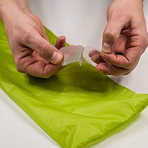 GEAR AID Tenacious Tape Silnylon Patches for Silicone Tent and Tarp Repair, 3”x5”, Clear