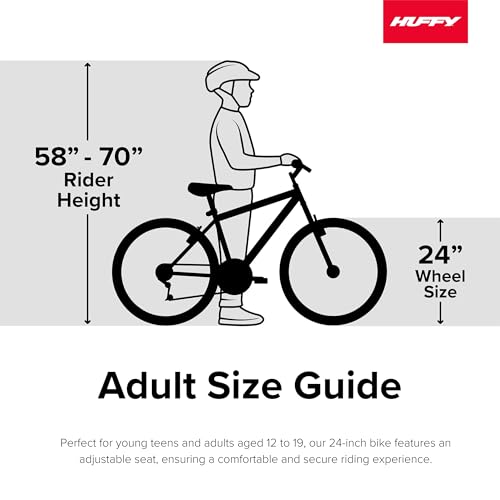 Huffy Stone Mountain Womens 24 Inch Mountain Bike, Metallic Nickel Frame, 21-Speed Shimano Twist Shifting, Front Suspension, Comfort Saddle | 20"/24"/26" Sizes, 6-21 Speeds, Dual Suspension Available