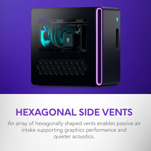 Alienware Aurora Gaming Desktop ACT1250 - Intel Core Ultra 9 285 Processor, Liquid Cooled, NVIDIA GeForce RTX 5080, 32GB DDR5 RAM, 1TB SSD, 1000W Platinum Rated PSU, Win 11 Home - Clear Panel