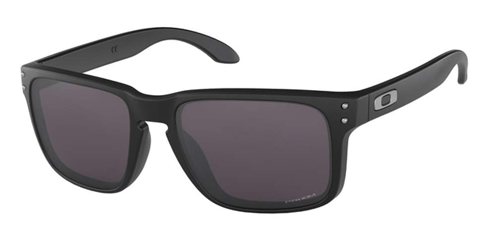 Oakley Holbrook OO9102 9102E8 57M Matte Black/Prizm Grey Square Sunglasses For Men + BUNDLE Accessory Leash + BUNDLE with Designer iWear Eyewear Kit