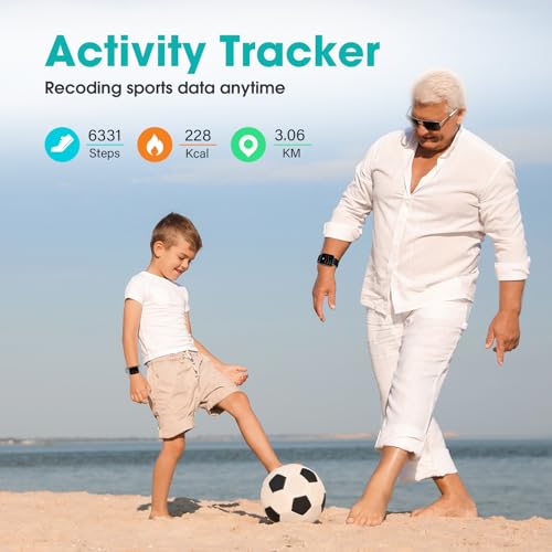 TYKOIT Pedometer Watch Senior Friendly No App/Phone Required, Waterproof Fitness Tracker Watch with Step Counter Calories/Sleep Tracker for Walking Running for Men Women