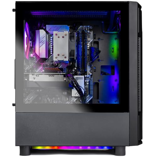 Skytech Gaming Shadow Desktop PC, Ryzen 5 5500 3.6 GHz (4.2GHz), NVIDIA RTX 3050 6GB, 1TB NVMe SSD, 16GB DDR4 RAM 3200, 650W Gold PSU, Wi-Fi, Win 11