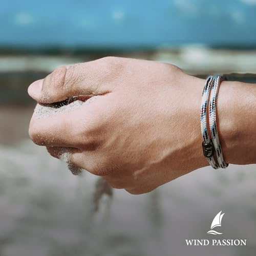 Wind Passion - Paracord Mens Bracelet - Bracelet for Women - Rope Bracelet String With Magnetic Clasp - Wrist Surfer Bracelet - Handmade Surfer Magnetic Bracelets - Sturdy & Waterproof