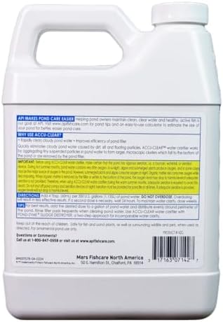 API POND ACCU-CLEAR Pond Water Clarifier 32-Ounce Bottle