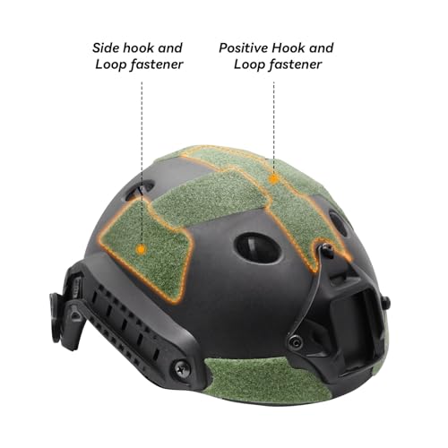 Yzpacc Tactical Helmet Hook and Loop Set for MK Fast Tactical Helmet DIY Kit Helmet Accessories
