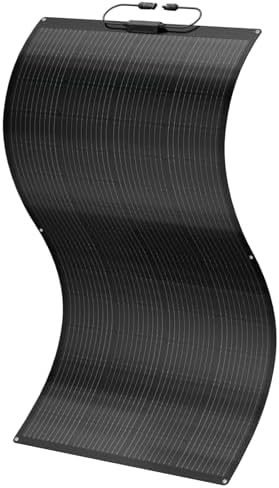 BougeRV Arch 200 Watts Fiberglass Flexible Solar Panel, Portable Bendable 12 Volts 10BB Mono Cell for RV Camping Home Boat Marine Curve Surface Black