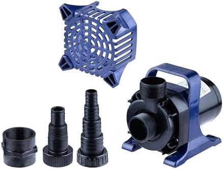 Alpine Corporation 2100 GPH Submersible Water Pump with 33 FT Cord and Adapters for Ponds, Fountains, Waterfalls, and Water Circulation, 192 Watts 20 FT Lift Quiet Operation Vertical/Horizontal