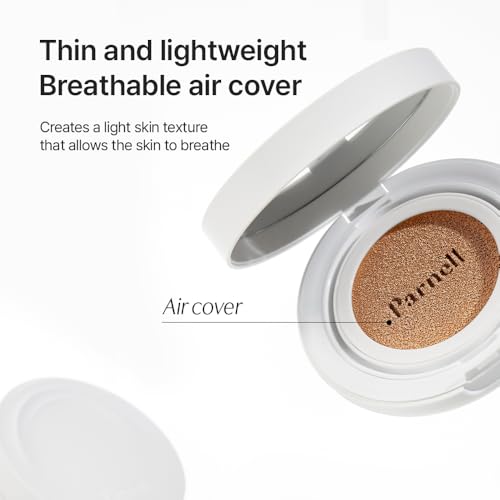 Parnell Cicamanu Serum Cushion - Moisturizing Foundation for Soothing, Coverage, Glass Skin and Lightweight for Sensitive and Dry Skin Pearl Skin (0.52 Fl Oz) (40N)
