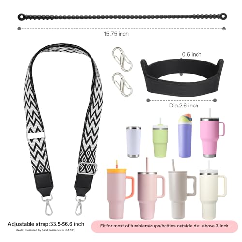 Carrier for Stanley Cup, Carriers with Strap for Stanley 30oz 40 oz 20 oz, Holder with Straps for Water Bottle, Holders for Tumbler with Strap, Carrier for Stanley Cup Accessories