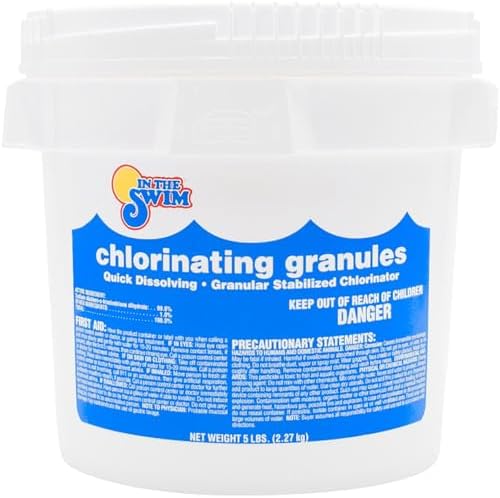 In The Swim Sodium Dichlor Chlorine Shock Granules for Sanitizing Hot Tubs and Spas – Fast Dissolving, pH Balanced Sanitizer - 56% Available Chlorine, 99% Sodium-Dichlor – 5 Pound