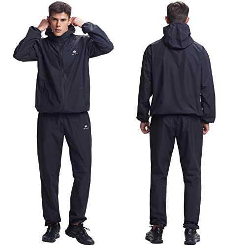 HOTSUIT Sauna Suit for Men Weight Loss Sweat Suit Boxing Exercise Sweat Sauna Jacket Pants