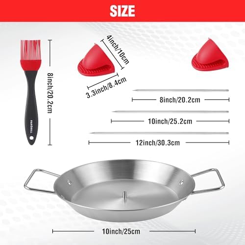 Al Pastor Skewer for Grill Stainless Steel Shawarma Skewer Stand with 3 Spikes (8"/10"/12"),Brush & Anti-scalding Fittings for BBQ Grill Oven