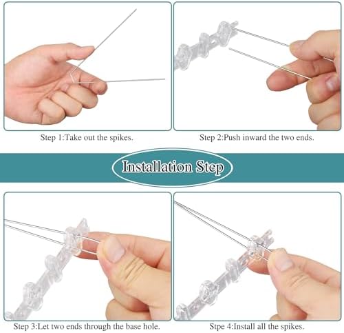 Bird Spikes Bird Deterrents Outside Pigeon Spikes with Plastic Base for Small Bird Pigeons Crows and Woodpeckers, for The Fence, Roof and Balcony