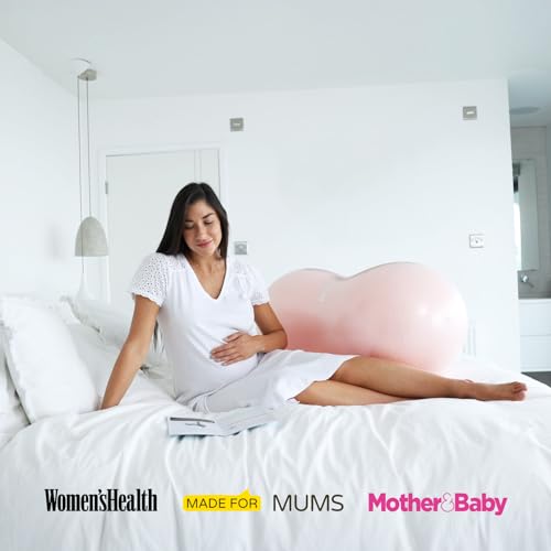 BABYGO® Peanut Ball for Labor Birth Pregnancy Exercise | Birthing Ball Maternity Labor Exercise Book & Foot Pump Included | Anti Burst Nude