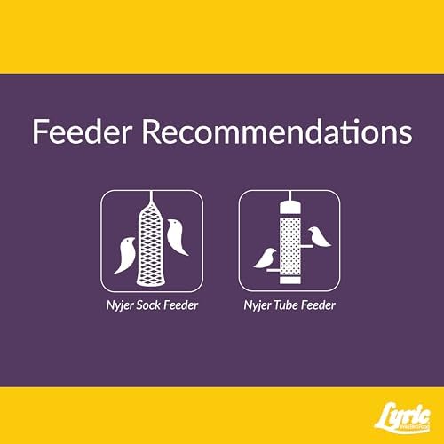 Lyric Finch - Small Songbird Wild Bird Seed - Attracts Goldfinches, House Finches, Purple Finches & More - 20 lb. bag