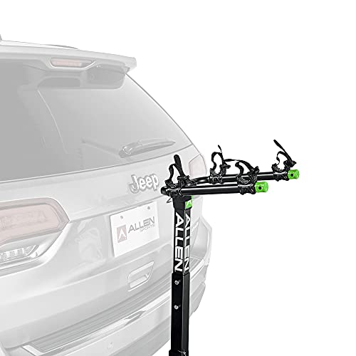 Allen Sports Deluxe Locking Quick Release 2-Bike Carrier for 2 Inch & 1 4 in. Hitch, Model 522QR , Black