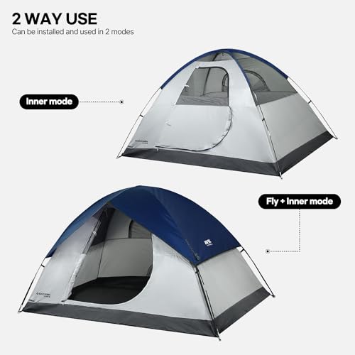 IDOOGEN Tents for Camping 2/4/6 Person Camping Dome Tent, Easy to Set Up, Lightweight Camping Tent, Portable Camping Tent for Outdoor and Backpacking Sundome Tent