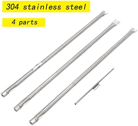 34 1/4 Inch Burner Tube Set Replace for Weber 67722 67820 Genesis 300 Series E310 E320 EP310 EP320 S310 S320 Gas Grills (2007-2010) with Side Control Knobs (304 Stainless Steel)