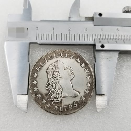 Antique Silver Coins, American Ancient Coin Collection, Flowing Hair Silver Dollar & Morgan Dollar Coin, U.S. Old Coins for Collectors, Commemorative Coins (Flowing Hair 1795)