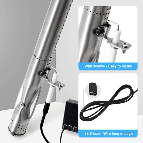 Adviace Replacement Parts for Nexgrill 720-0830X 720-0888S, 4-Pack Grill Burners Igniters Flame Tamers Kit Replacement for Nexgrill 4 Burner 720-0830X Gas Grill