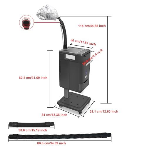 Elitzia Hair Steamer Micro Mist Scalp Detoxify for Hair Wash Reclining Chair Bed Attachment Professional Hair Care for Salon SPA Barber Shop with Storage Draw ET1939