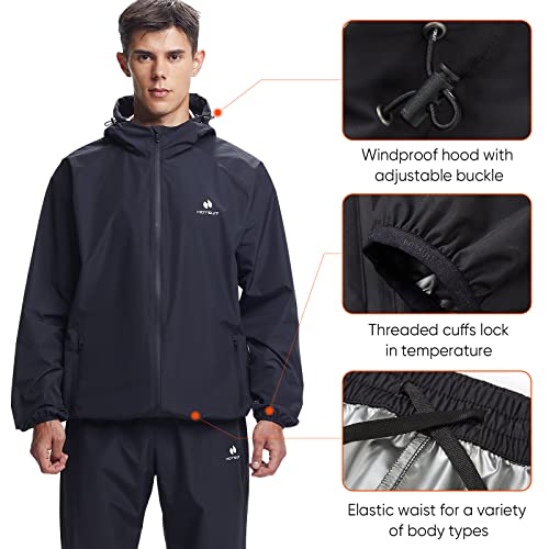 HOTSUIT Sauna Suit for Men Weight Loss Sweat Suit Boxing Exercise Sweat Sauna Jacket Pants