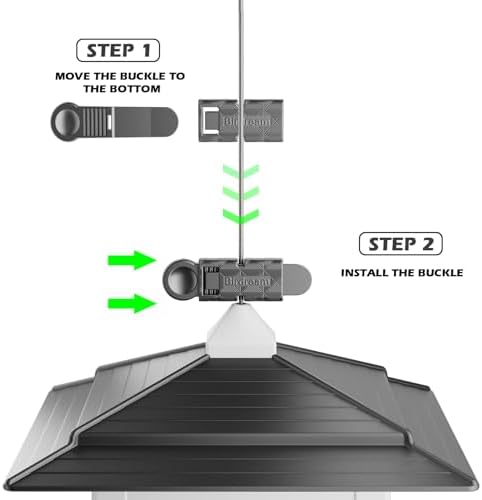 Birdream 2 Pack Bird Feeders for Outdoors Hanging - 7LB Total Capacity Classic Courtyard Design Fun Assembly Bird Feeder, Attracting Wild Birds Cardinals Goldfinches - Black&White