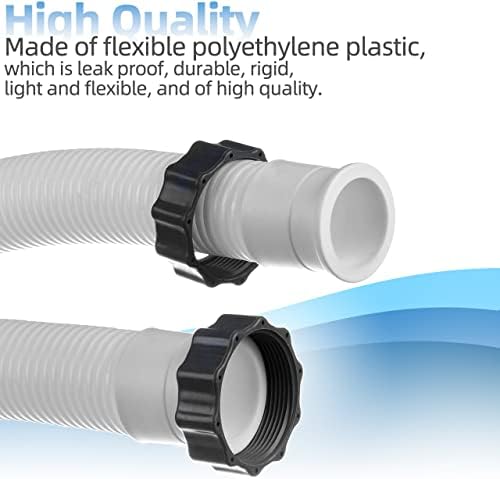 1.5" Pool Pump Hose for Intex Sand Filter Pumps & Saltwater Systems, 29060E Pool Filter Hose for Intex & Coleman Above Ground Pools Parts- 59" Long replacement hoses (Set of 2)