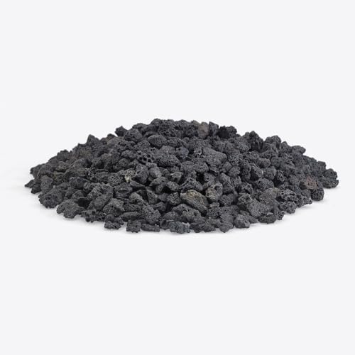 American Fireglass Small Lava Rock, 1/8" - 1/2" | Use in Fireplace, Fire Pit or Bowl | Outdoor & Indoor Volcanic Rock for Natural Gas or Propane Fires | Decorative Landscaping | 10 lb Bag