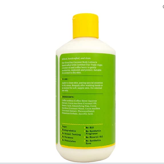 Alaffia EVERYDAY COCONUT BODY LOTION VIRGIN COCONUT OIL NORMAL TO DRY SKIN PURELY COCONUT